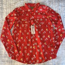 Girls Size Large NWT Wrangler Pearl Button Long Sleeved Western Shirt