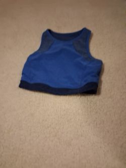Blue sports bra