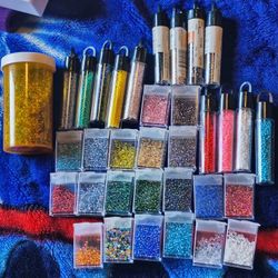 Beading Kit, Storage Box, Beads And Cabochons, Charms, Earring Backs, Hoop Earrings