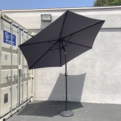 $70 (New in Box) Patio set (10ft umbrella and base stand) tilt crank, outdoor garden market, beige or red color 