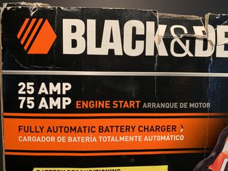 Black & Decker 25 Amp Battery Charger with 75 amp Engine Start 