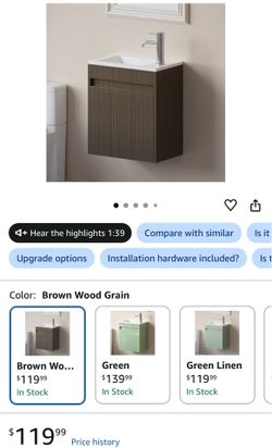 Small bathroom vanity only gray color