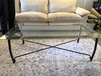 Clear Glass Coffee Rectangle Table