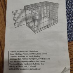 Foldable Pet Metal Crate, Single Door