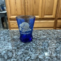 Vintage Hazel Atlas Cobalt Blue Cocktail Glass.  Preowned.  Capacity 3 1/2 Ounces
