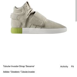 Adidas Tubular Invader Strap “Sesame/White” Size 9