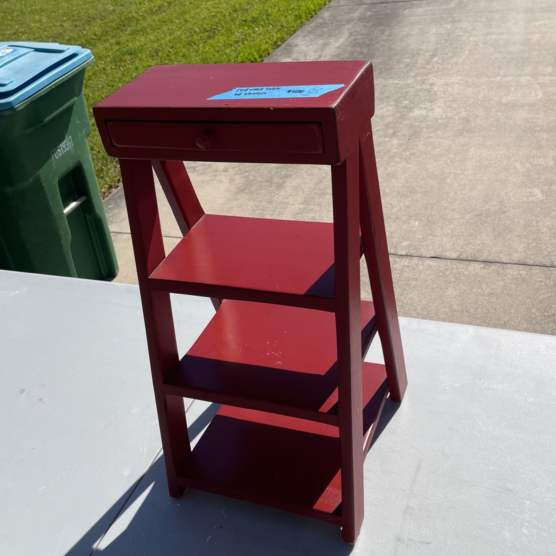 Red Small Stand With Selves