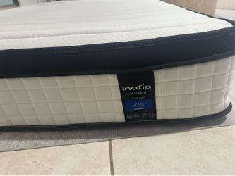 Inofia Queen Mattress, 12 Inch Hybrid Innerspring Mattress