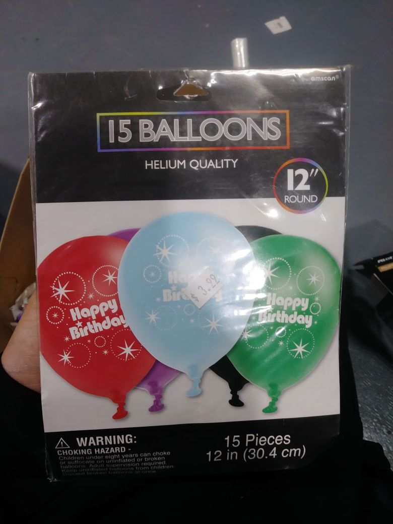 15 piece hapoy birthday balloons