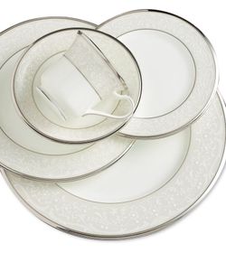 Noritake Silver Palace Bone China Beautiful service for 12 plus serving pieces - Like New!