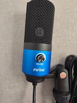 FIFINE USB Condenser Microphone with Stand – Blue