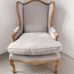 French High Back Wing Bergere Armchair