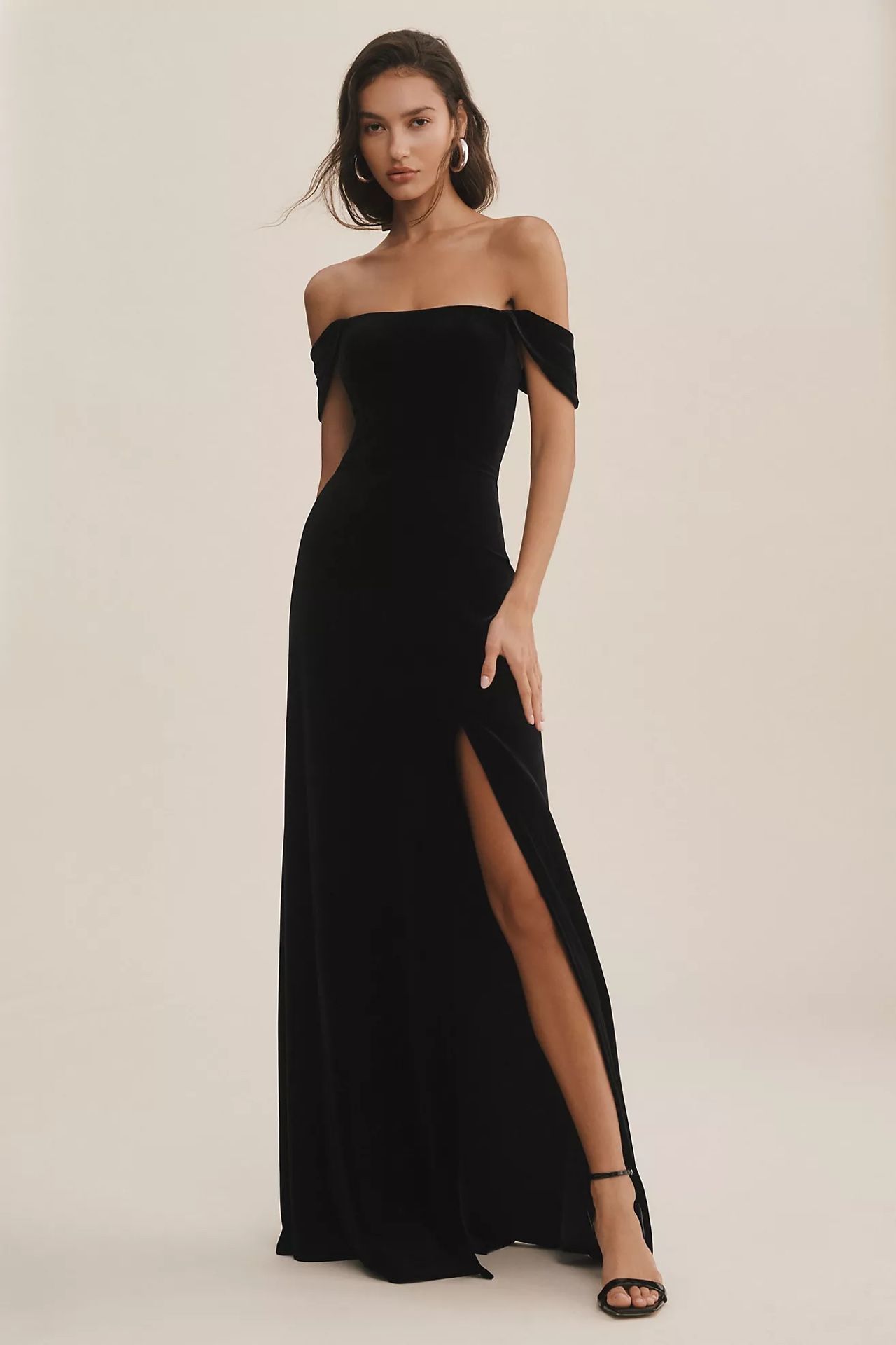 Black Velvet Gown By Jenny Yoo + Anthropologie