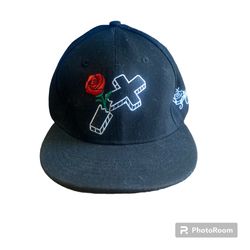 Riot Society Black Snap Back Mens Hat