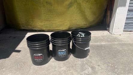 Car Wash Buckets Set of 3