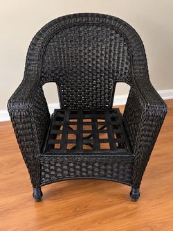 Black Wicker Patio Chair – Outdoor Armchair