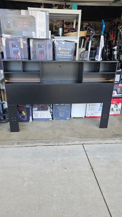 Full/ queen black headboard with LED light