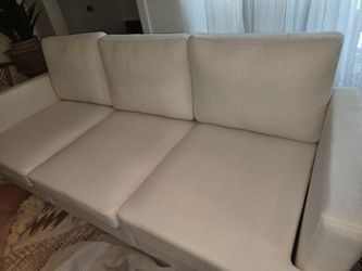 Couch Sofa Comfy Linen Cream