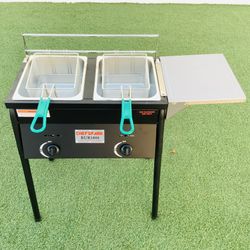 Double Basket Fryer Outdoor Propane Catering Equipment New Firm Prices Freidora De Gas 