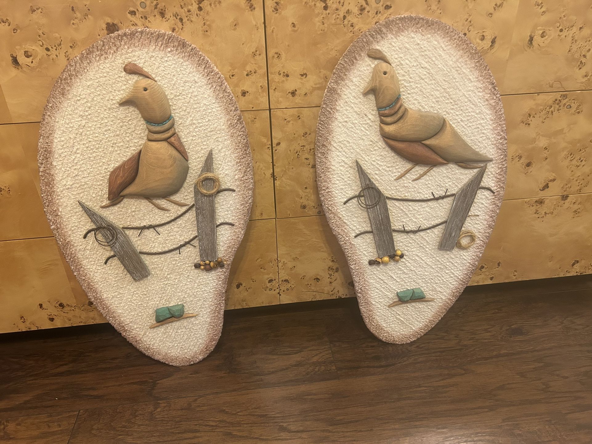 Paul Hallowell Mixed Media Quail Art (Signed)