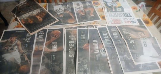 2005 championship spurs news print posters