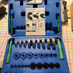 Bearing Press Kit,43 Piece Bearing Race and Seal Driver Set,Seal Driver Installer Set with 4 Handles for Bearing Installation new in case $70 