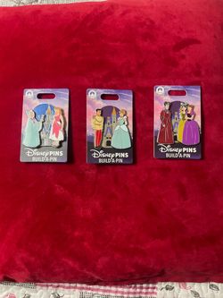 Disney Pins Build-A-Pin Cinderella Set of 3