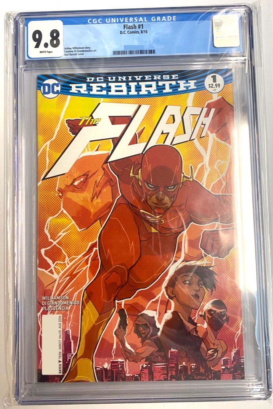 The Flash #1 9.8 DC August 2016 CGC DC Universe Rebirth Comics Joshua Williamson