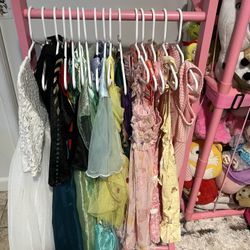 Pink Dress Up Stand To Hang Dresses 