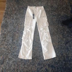 White Cargo Pants