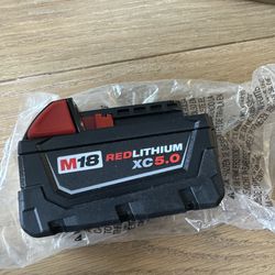 Milwaukee 48-11-1850 M18 18V 5.0Ah REDLITHIUM XC Extended Capacity Battery