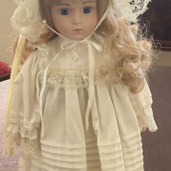 Antique Old Fashion Doll  On Stand. 