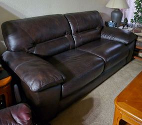 Leather Sofa with Recliner Chair with minor flaws