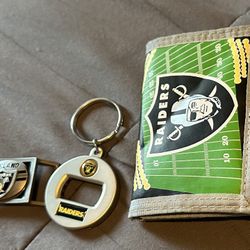 Raiders Wallet, Belt Buckle & Key Ring/Bottle Opener 