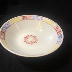Vintage Porcelain Bowl Dragon and Phoenix