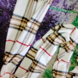 A Sexy White,  Tan,  Red, & Brown Plaid Women's Scarf 