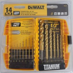 DEWALT 14PC TITANIUM DRILL BIT SET