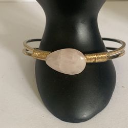 Rose Quartz Cuff Bracelet 