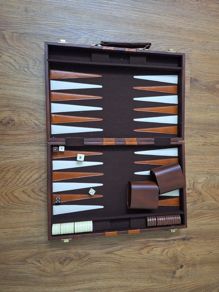 Faux Leather Backgammon