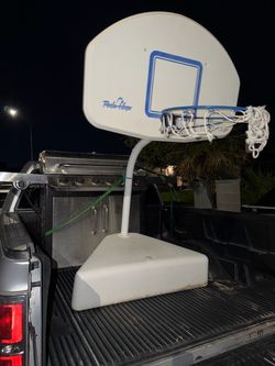 Dunn-Rite Products 23" - 53" Adjustable Pool Basketball Hoop, Weatherproof, 43"x 29" Backboard, 200lbs Base,