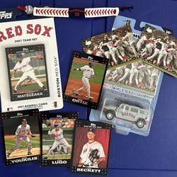 BOSTON RED SOX assortment of items and baseball  collectibles