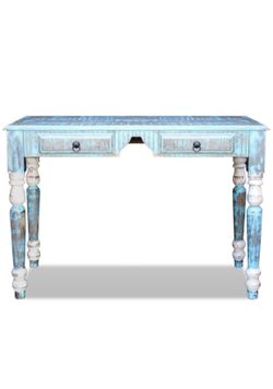 Vintage-style wooden desk, made of solid reclaimed wood