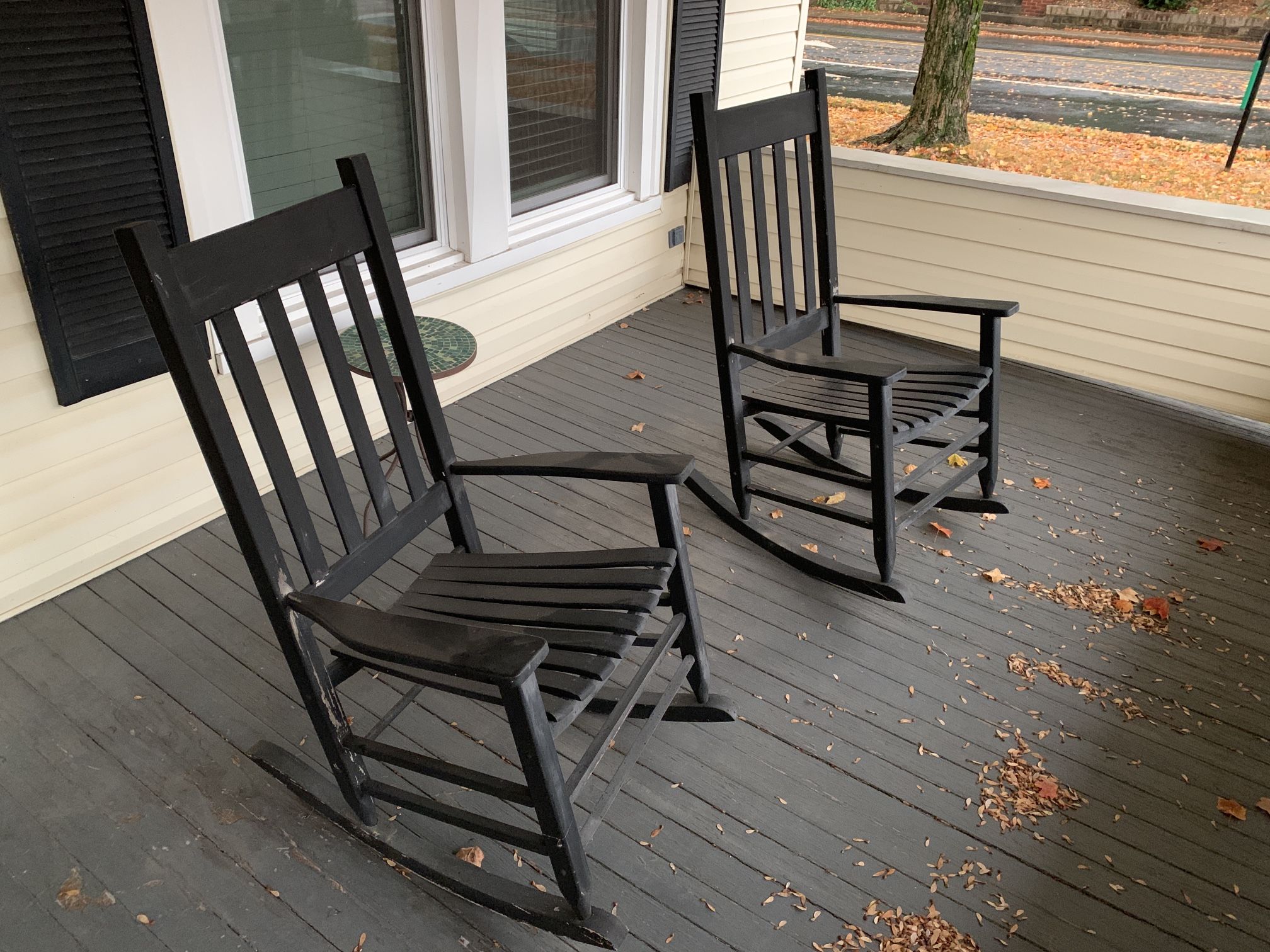 Black Porch Rocking Chairs