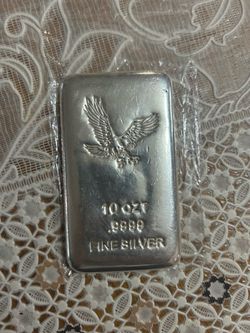 10 oz pure silver bar