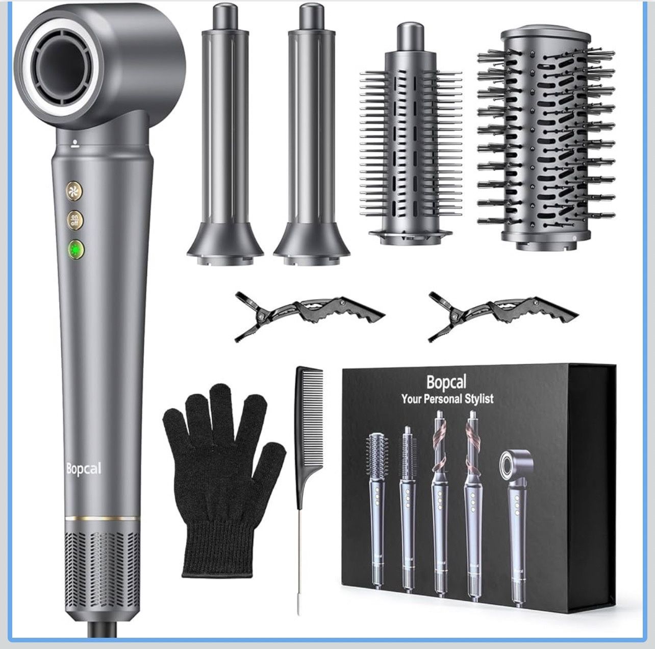 5 in 1 Air Wrap Hair Styler for Women - High-Speed Frizz-Free Hair Dryer Brush, Ion Fast Drying Auto Wrap Cruler, No Heat Damage Air Styler Wrap - Cur