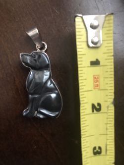Labrador Dog Pendant-Sterling Silver & Labradorite