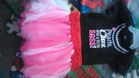 0-3 months handmade tulie onesie dress