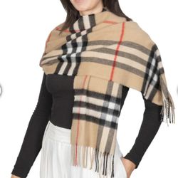 Burberry Check Cashmere Scarf 