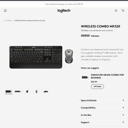 Logitech Wireless Combo MK520