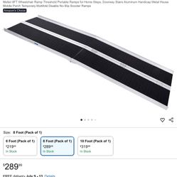 Aluminum Multi fold Wheelchair Ramp 8ft  X 3ft